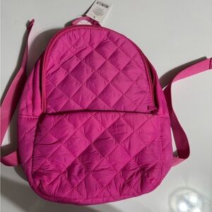 Pink Quilted Backpack